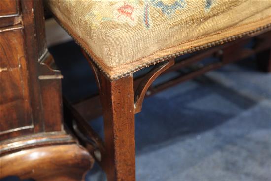 A George III mahogany salon chair, W.2ft 1in. H.3ft 4in.